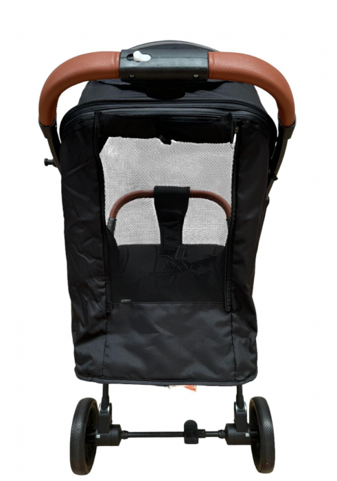 Carucior Sport Tip Troller cu Husa de Picioare Spatar Reglabil Negru [12]