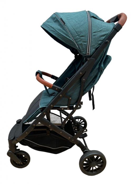 Carucior Sport Tip Troller cu Husa de Picioare Spatar Reglabil Verde [15]