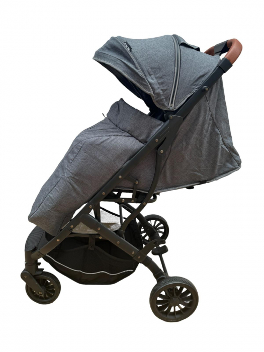 Carucior Sport Tip Troller cu Husa de Picioare Spatar Reglabil Gri [2]