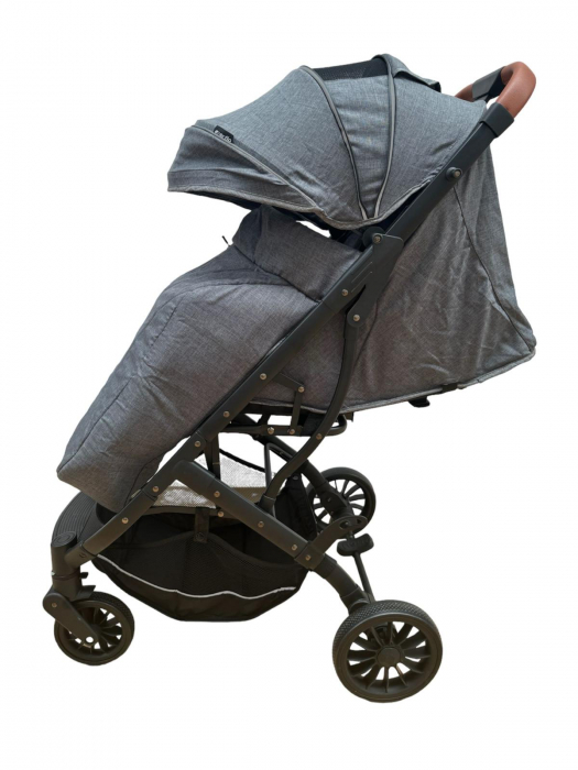 Carucior Sport Tip Troller cu Husa de Picioare Spatar Reglabil Gri [3]