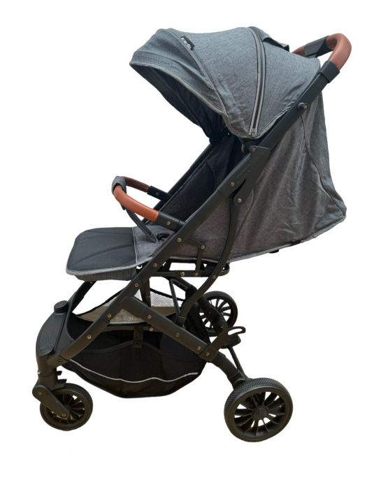 Carucior Sport Tip Troller cu Husa de Picioare Spatar Reglabil Gri [8]