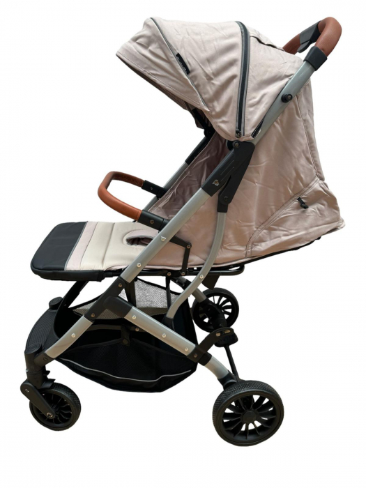 Carucior Sport Tip Troller cu Sac de Dormit si Geanta pentru Accesorii Bebelusi Bej [3]