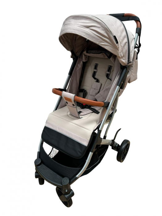 Carucior Sport Tip Troller cu Sac de Dormit si Geanta pentru Accesorii Bebelusi Bej [5]