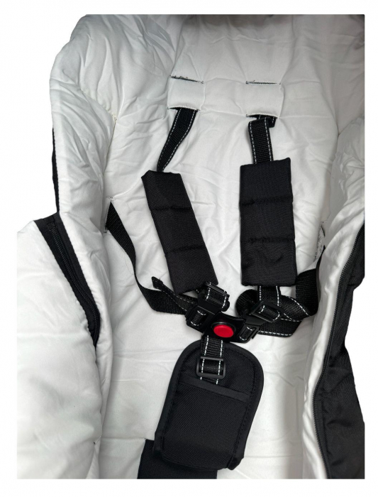 Carucior Sport Tip Troller cu Sac de Dormit si Geanta pentru Accesorii Bebelusi Negru [10]