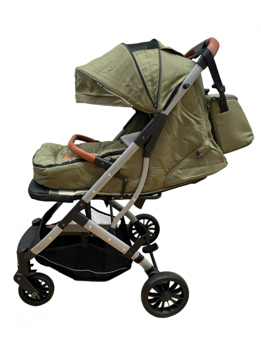 Carucior Sport Tip Troller cu Sac de Dormit si Geanta pentru Accesorii Bebelusi Kaki [3]