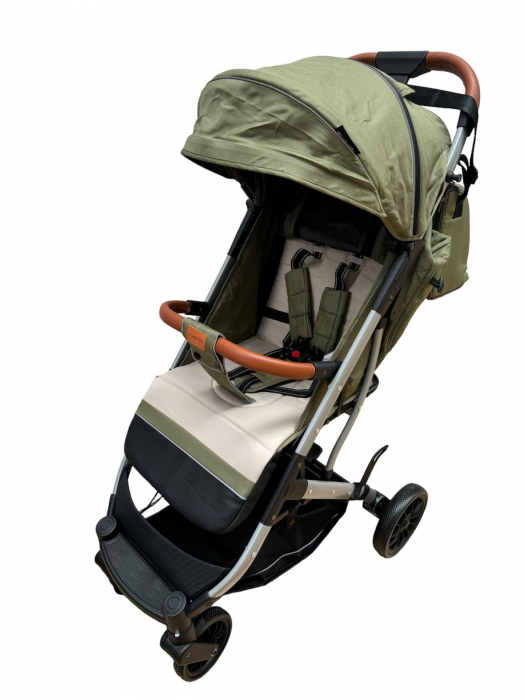 Carucior Sport Tip Troller cu Sac de Dormit si Geanta pentru Accesorii Bebelusi Kaki [9]