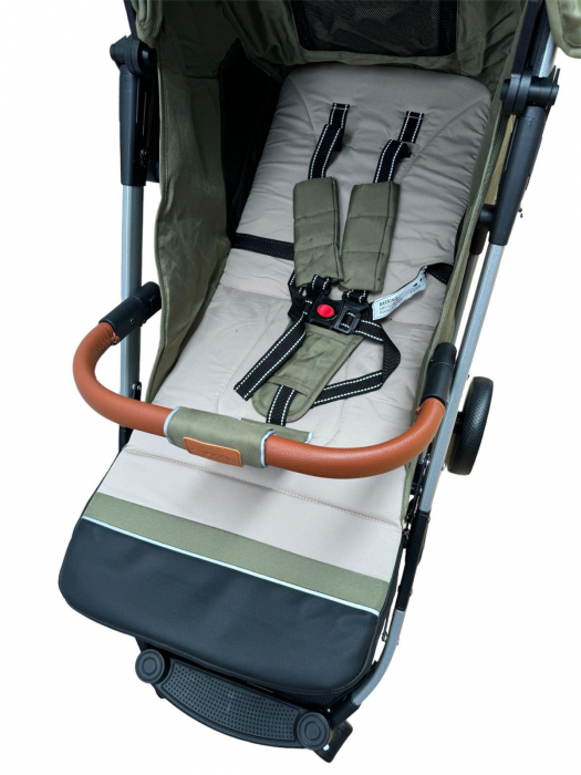 Carucior Sport Tip Troller cu Sac de Dormit si Geanta pentru Accesorii Bebelusi Kaki [7]