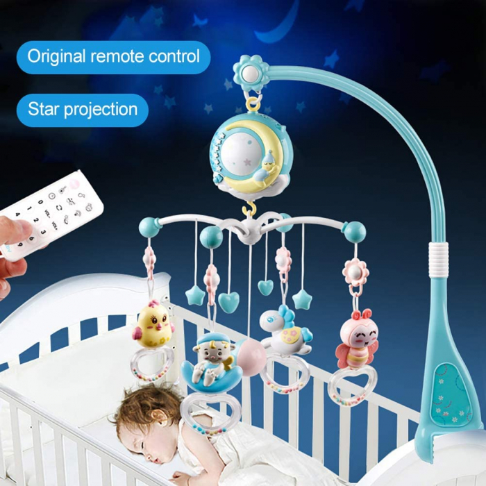 Carusel Patut Bebe Muzical cu Proiectie si Telecomanda [2]
