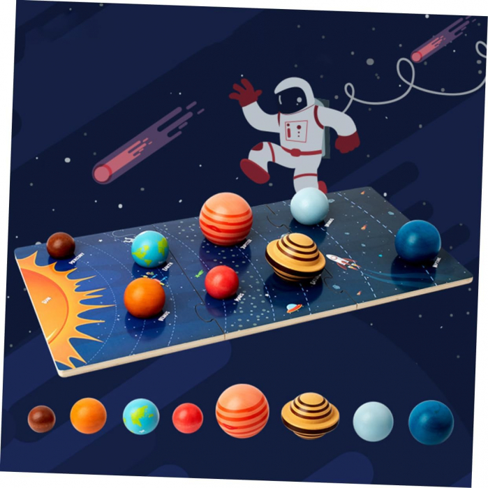 Puzzle 3D din lemn Sistem Solar – Jucarie educativa pentru copii [5]