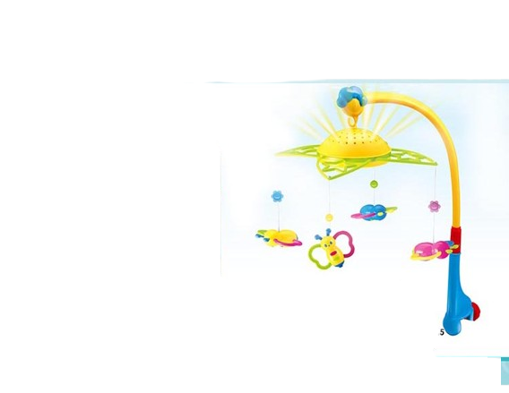 Carusel pentru copii fairyland cu proiector Fluturi [2]