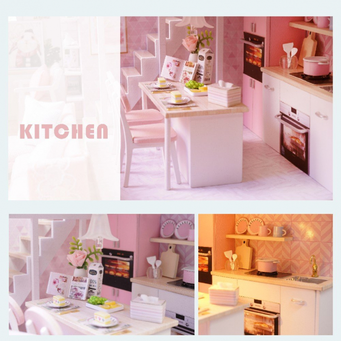 Casa de Papusi DIY in Miniatura cu Mobilier – Kit Casuta de papusi [3]