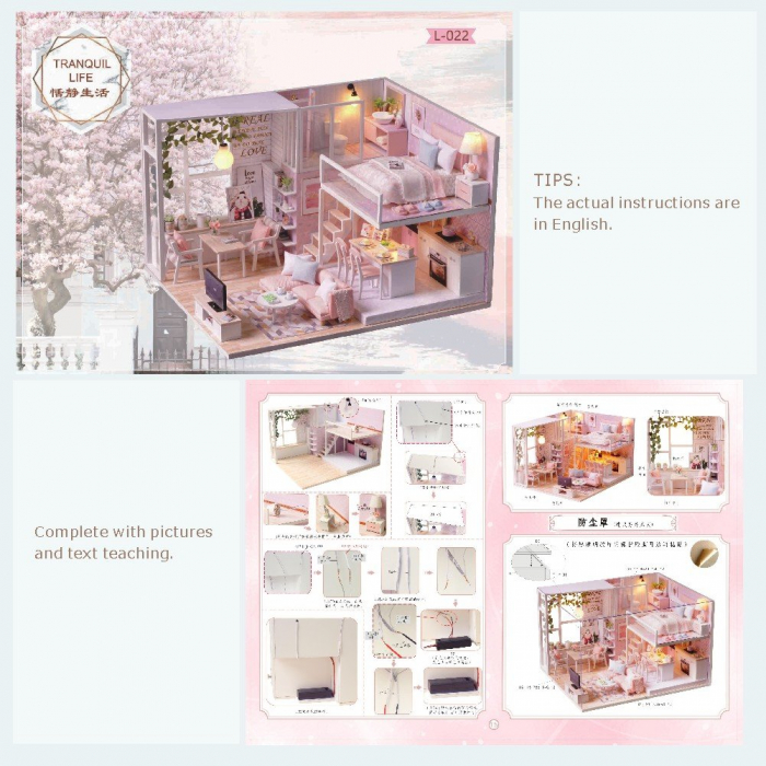 Casa de Papusi DIY in Miniatura cu Mobilier – Kit Casuta de papusi [6]