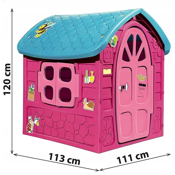 Casuta de joaca pentru copii din Plastic Exterior Roz Dohany [2]