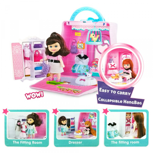 Casuta de papusi  transformabila Handbag Play House [3]
