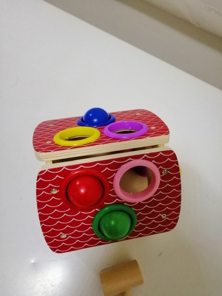 Casuta din lemn multifunctionala cu bile si ceas "BALL HOUSE" [8]