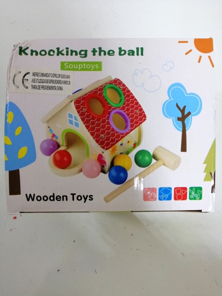 Casuta din lemn multifunctionala cu bile si ceas "BALL HOUSE" [14]