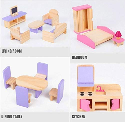 Casuta din Lemn Papusi cu Accesorii Pink House [6]