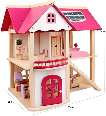 Casuta din Lemn Papusi cu Accesorii Pink House [2]