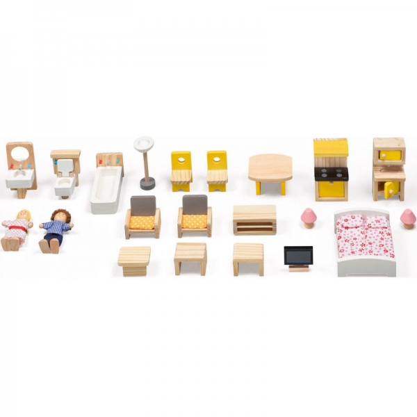 Casuta Lemn Papusi Mare Pink House Dolls Casuta Papusi accesorii [4]