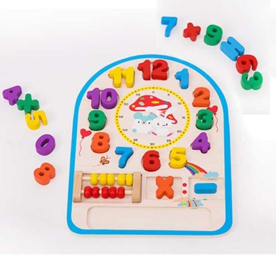 Ceas din Lemn Multifunctional cu Abac [3]