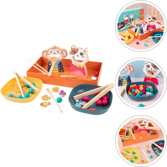 Joc Educativ din Lemn Montessori sortare  Hraneste Animalul [6]