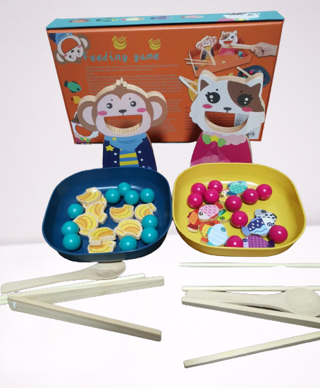 Joc Educativ din Lemn Montessori sortare  Hraneste Animalul [10]