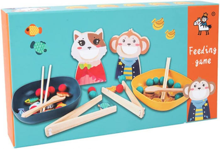 Joc Educativ din Lemn Montessori sortare  Hraneste Animalul [3]