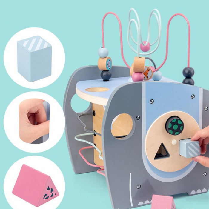 Centru activitati tip labirint Montessori din lemn multifunctional [4]