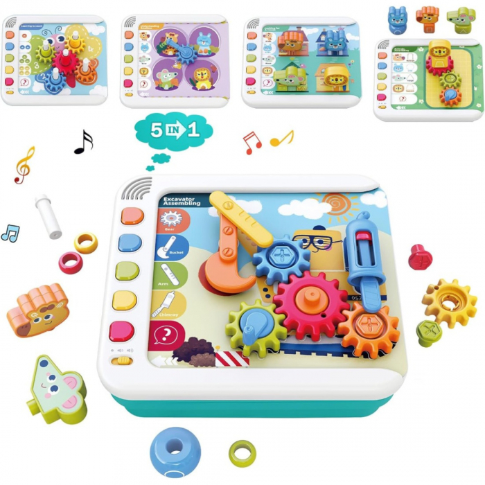 Centrul de activități Tabla Montessori Busy Board Hola [2]