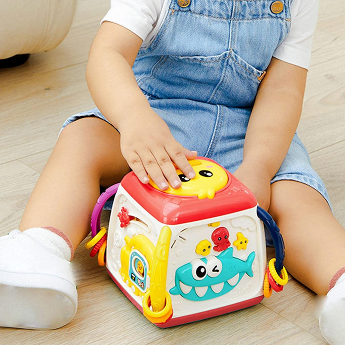 Centru de activitatii Bebelusi Wisdom Cube cu sunete Cub Interactiv cu Toba [3]