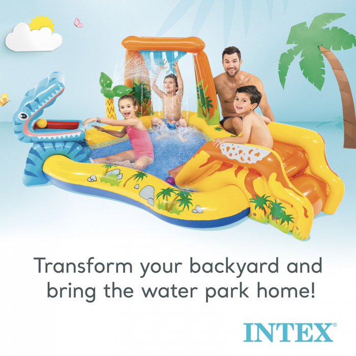Centru de Joaca Dinozaur Intex - Piscina Gonflabila cu Tobogan [2]
