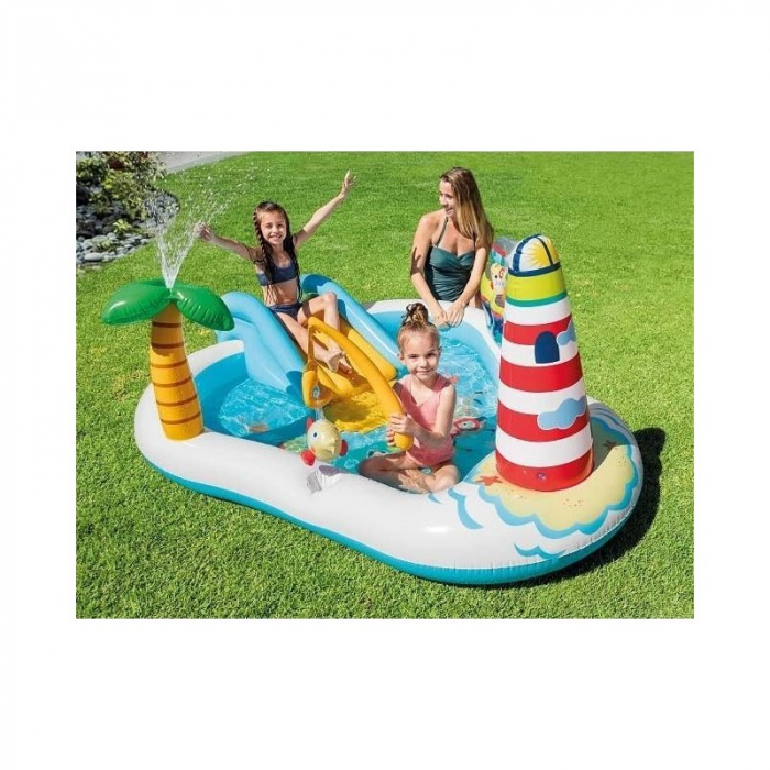 Centru de Joaca Piscina Gonflabila Intex cu Tobogan Fishing Fun Play [3]