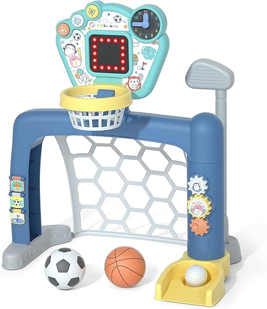 Centru de Sport 3 in 1 pentru Copii – Baschet, Fotbal, Golf cu LED si Sunete [6]