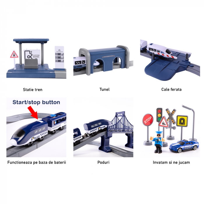 Circuit Tren Electric cu accesorii 106 piese [4]