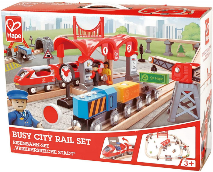 Set Circuit Tren din lemn cu Pod [4]