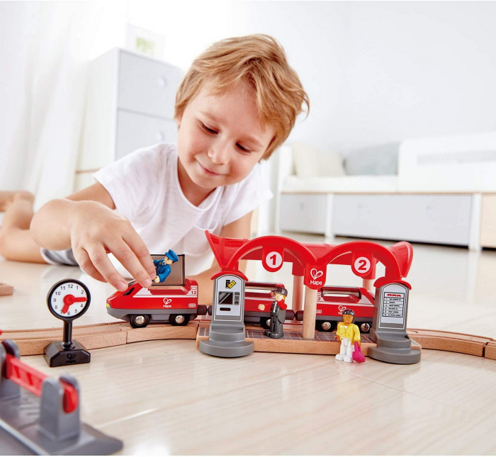 Set Circuit Tren din lemn cu Pod [2]