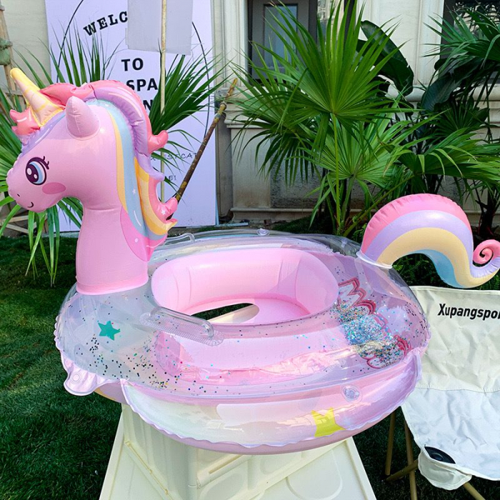 Colac Gonflabil roz sub forma de Unicorn [2]