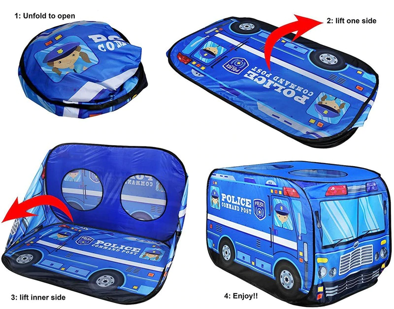 Cort Pop Up de Joaca Copii Masina de Pompieri sau Politie [2]