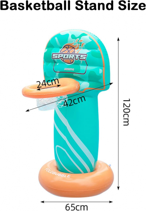Cos de Baschet Gonflabil Multifunctional pentru Piscina – Jucarie de Vara [3]