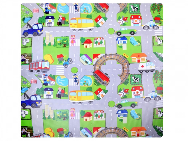 Covoras de Joaca Puzzle Mare din spuma EVA - Orasel / Cifre [2]