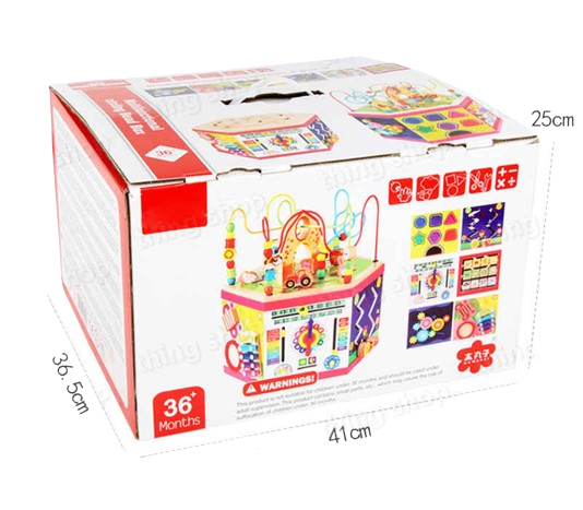 Centru Activitati Montessori 7 in 1 din Lemn, Hexagon - Cub Educational [5]