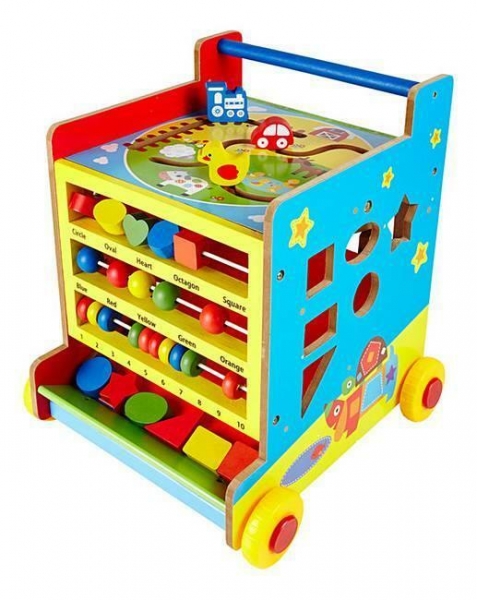 Cub Educativ din Lemn Mare 8 in 1 si Antepremergator cu activitati [7]