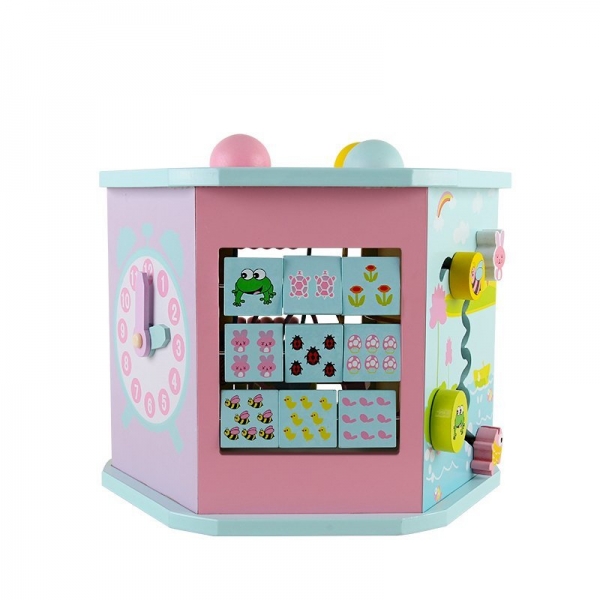 Joc din lemn Multifunctional Hexagon  Animale 8 in 1 MSN [4]