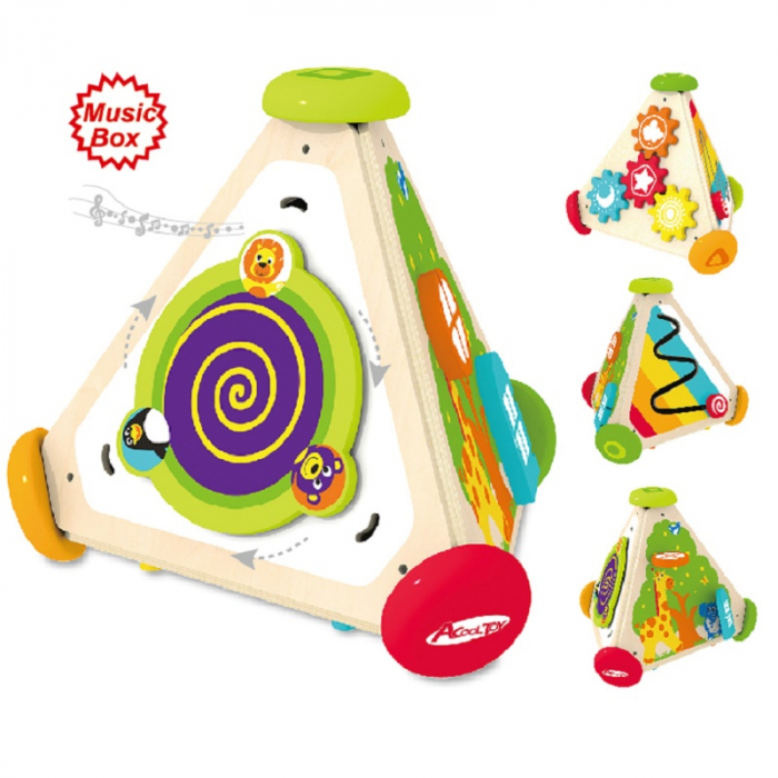 Cub Triunghiular muzical tip busy board 4 in 1 [2]