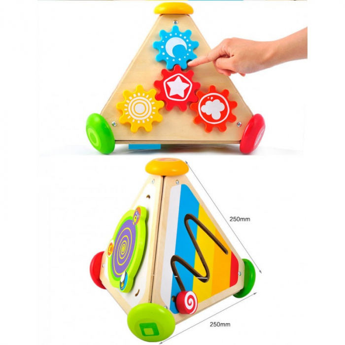 Cub Triunghiular muzical tip busy board 4 in 1 [5]