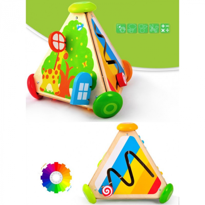 Cub Triunghiular muzical tip busy board 4 in 1 [6]