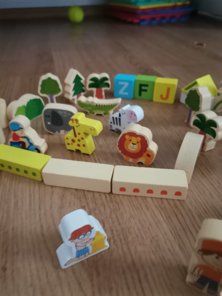 Cuburi din Lemn de Construit Animale 120 piese [7]