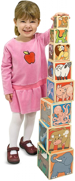 Cuburi din Lemn Animal Nesting Melissa and Doug 8 cuburi [3]