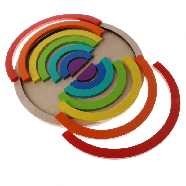 Joc din Lemn Montessori Curcubeu Dublu [6]