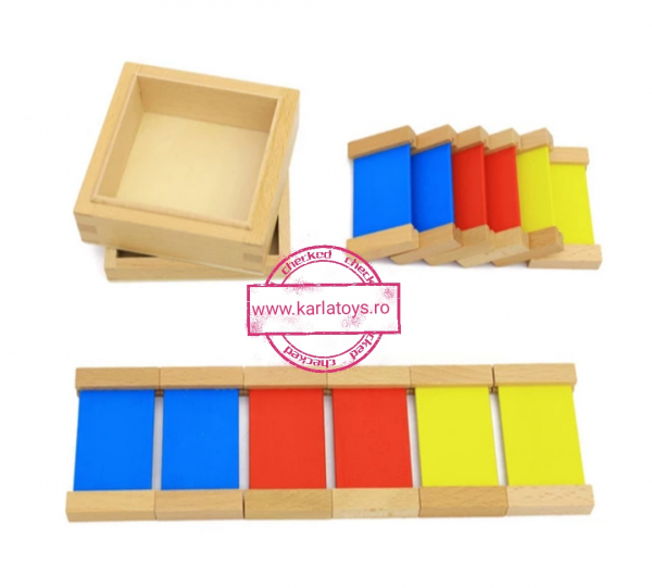 Cutia Cromatica de culori Montessori Lemn - Tablete Multicolore [3]